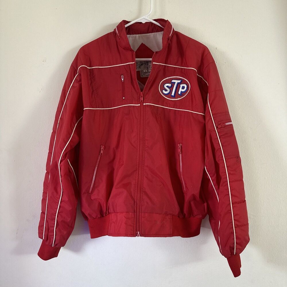 Vintage STP Racing Pocketed Hood Jacket Size M